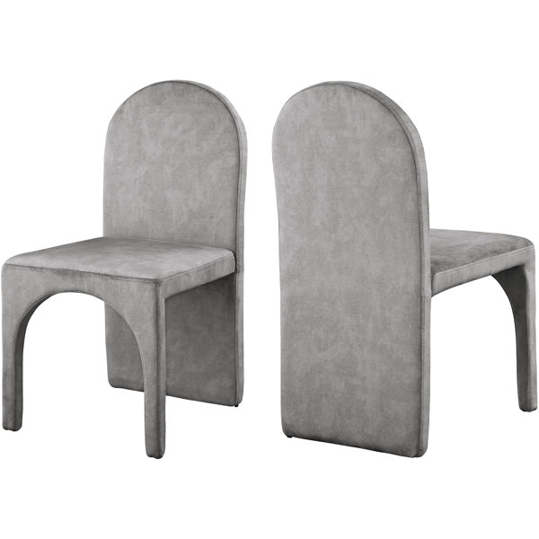 Everly Quinn Carpathia Velvet Upholstered Solid Back Side Chair